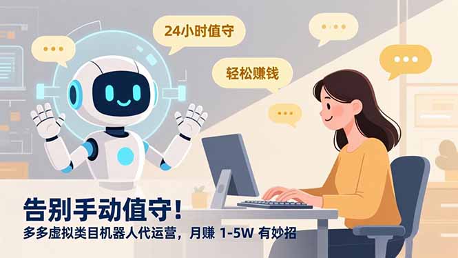 [虚拟项目]（16921期）告别手动值守！多多虚拟类目机器人代运营，月赚 1-5W 有妙招-第1张图片-智慧创业网