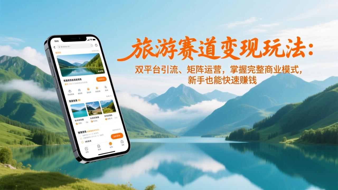 [短视频运营]（17153期）旅游赛道变现玩法：双平台引流、矩阵运营，掌握完整商业模式，新手也能快速赚钱