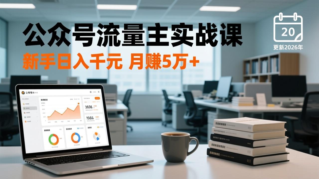 [公众号]（17144期）公众号流量主实战课，爆文写作、流量池运营、多平台分发，新手日入千元月赚5万+更新2026年