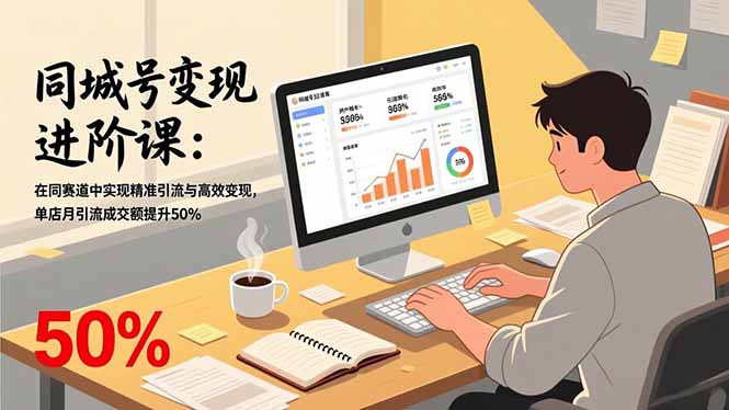 [引流-涨粉-软件]（17015期）同城号变现进阶课：在同城赛道中实现精准引流与高效变现，单店月引流成交额提升50%