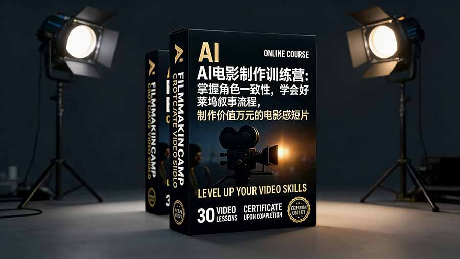 [人工智能]（17223期）AI电影制作训练营：掌握角色一致性，学会好莱坞叙事流程，制作价值万元的电影感短片