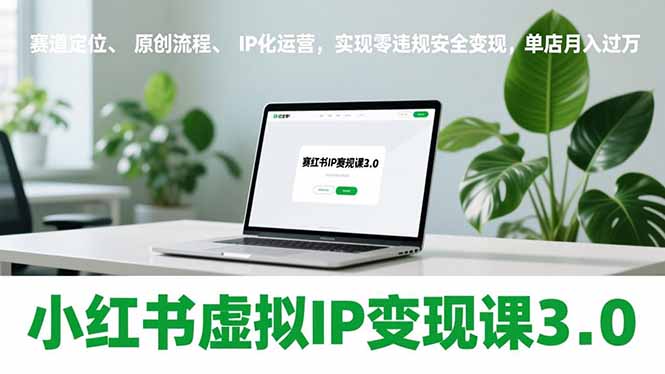 [小红书]（17029期）小红书虚拟IP变现课3.0，赛道定位、原创流程、IP化运营，实现零违规安全变现，单店月入过万