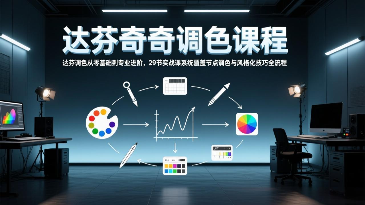 [美工-摄影-建站]（17484期）达芬奇调色从零基础到专业进阶，29节实战课系统覆盖节点调色与风格化技巧全流程-第1张图片-智慧创业网
