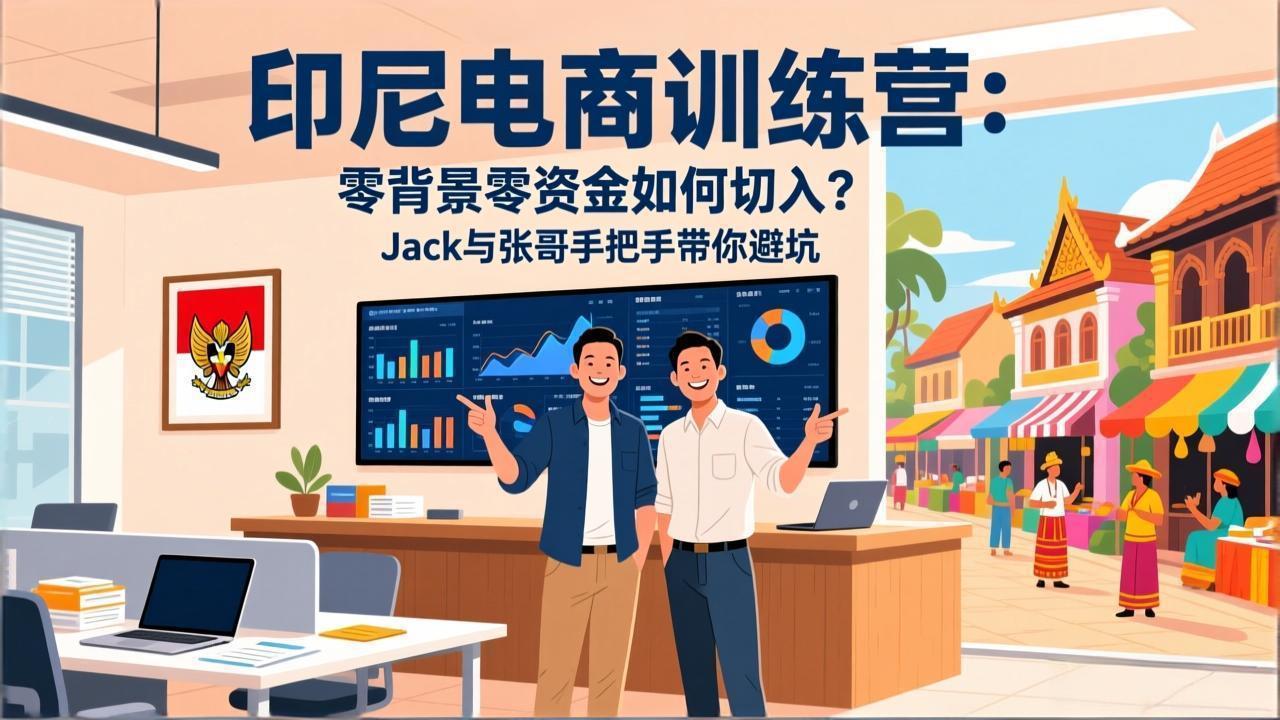 [跨境电商]（17533期）印尼电商训练营：零背景零资金如何切入？Jack与张哥手把手带你避坑