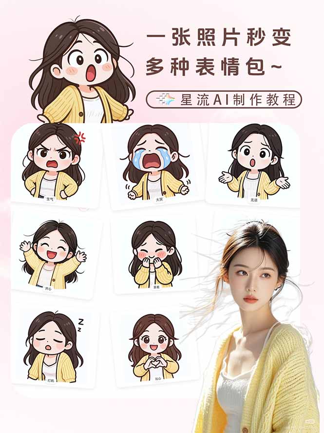 [人工智能]（17482期）一张照片秒变N种专属表情包，三步搞定可爱搞怪治愈风，从此斗图聊天不再到处存别人图-第2张图片-智慧创业网
