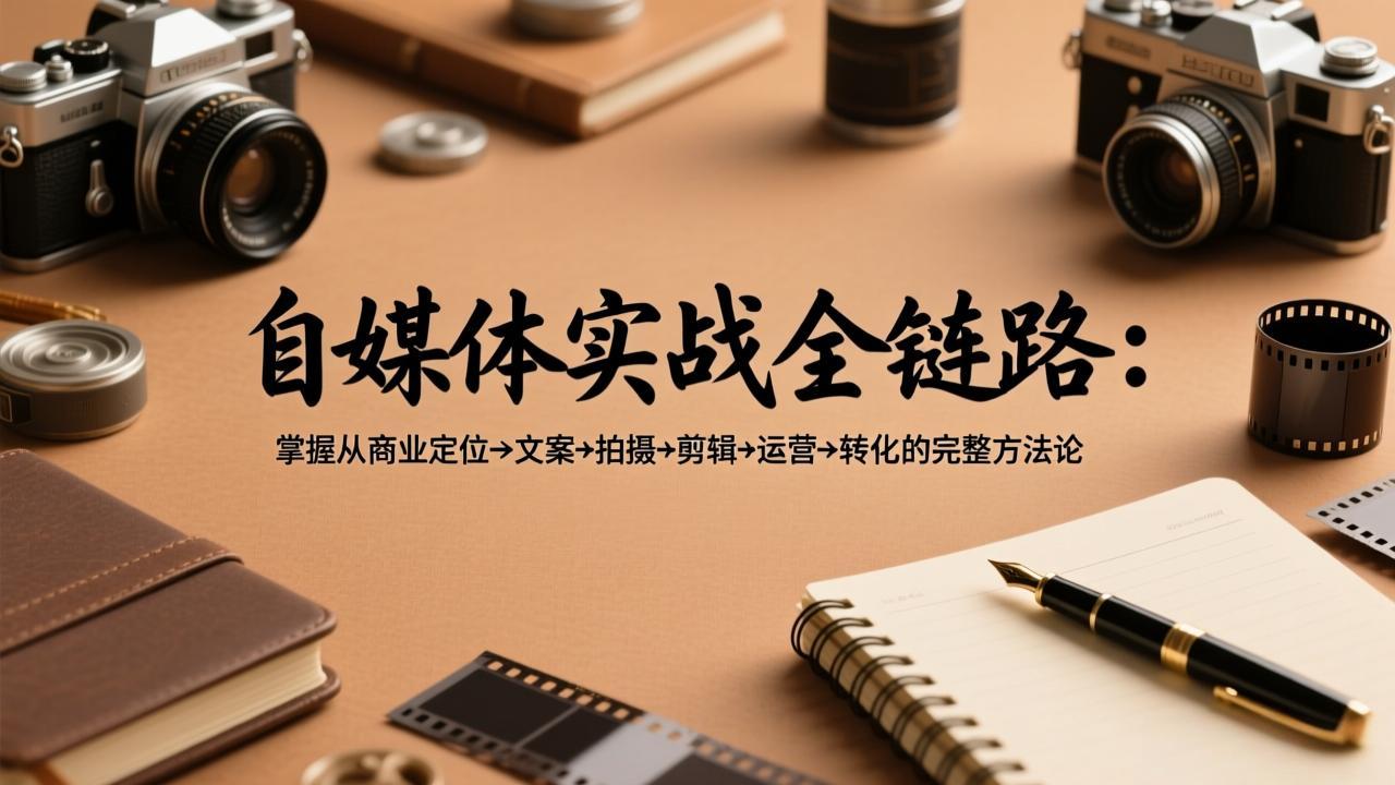 [新媒体]（17586期）自媒体实战全链路：掌握从商业定位→文案→拍摄→剪辑→运营→转化的完整方法论