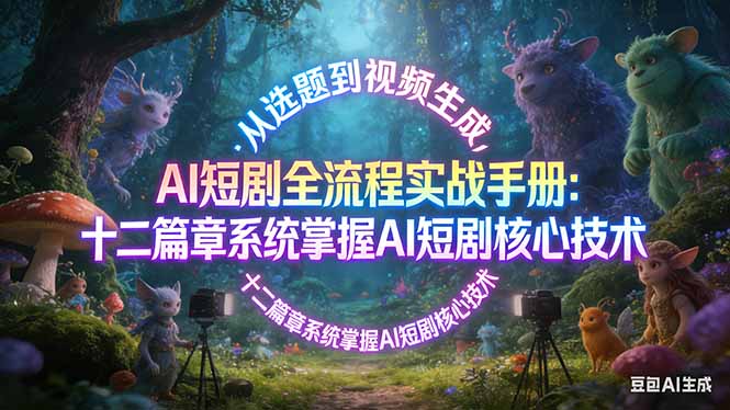 [人工智能]（17620期）AI 短剧全流程实战手册：从选题到视频生成，十二篇章系统掌握 AI 短剧核心技术-第1张图片-智慧创业网