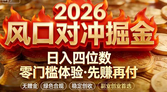 [虚拟项目]（17631期）2026美金对冲套利，无赠金对冲策略保驾护航，低门槛易上手实操。单人单日收益2000+-第1张图片-智慧创业网