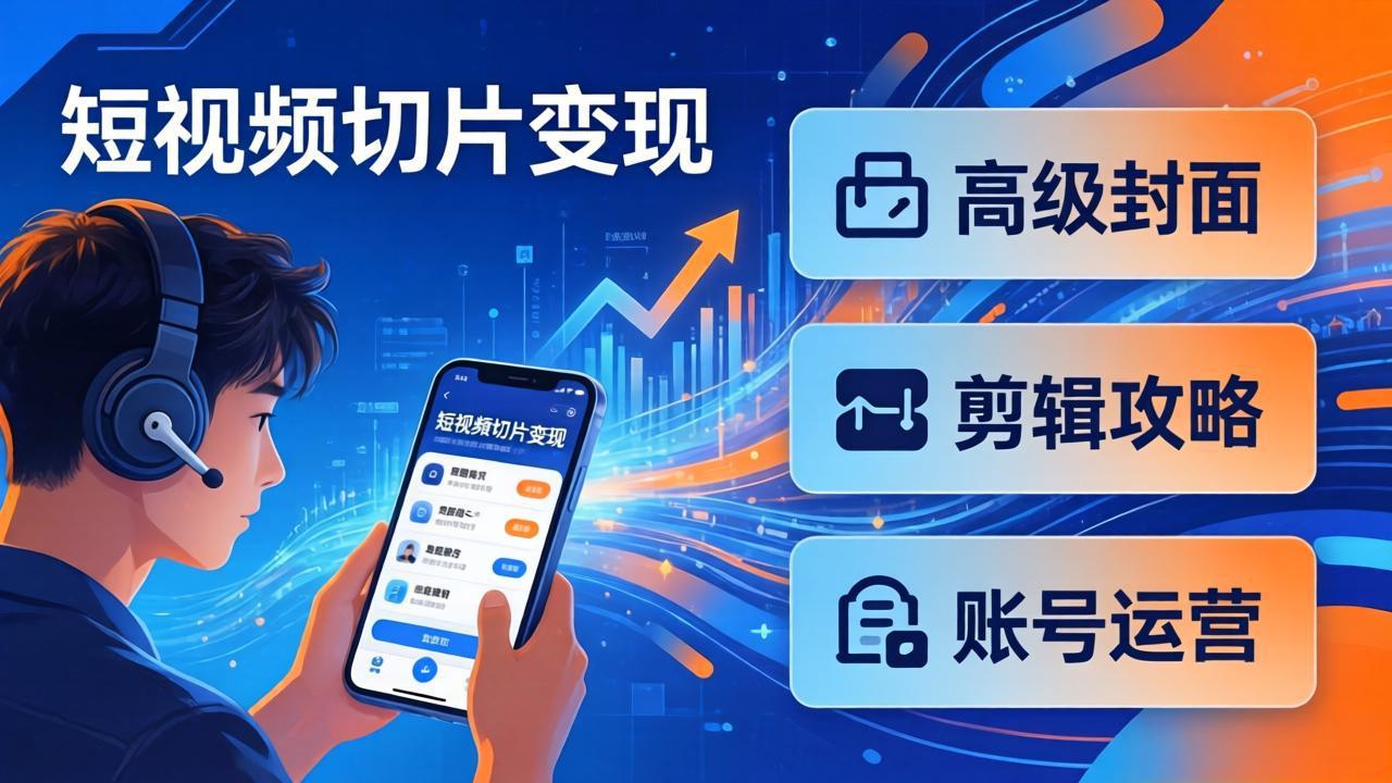 [短视频运营]（17758期）短视频切片变现速成班2.0：高级封面+剪辑攻略+账号运营，0基础小白快速入局副业-第1张图片-智慧创业网