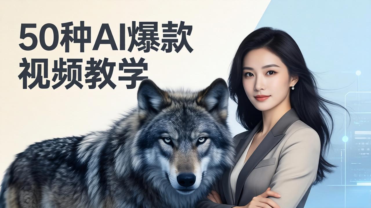 [人工智能]（17815期）50种AI爆款视频教学：影视级古诗词+治愈萌宠+山海经蛟龙，高阶宝典商业落地