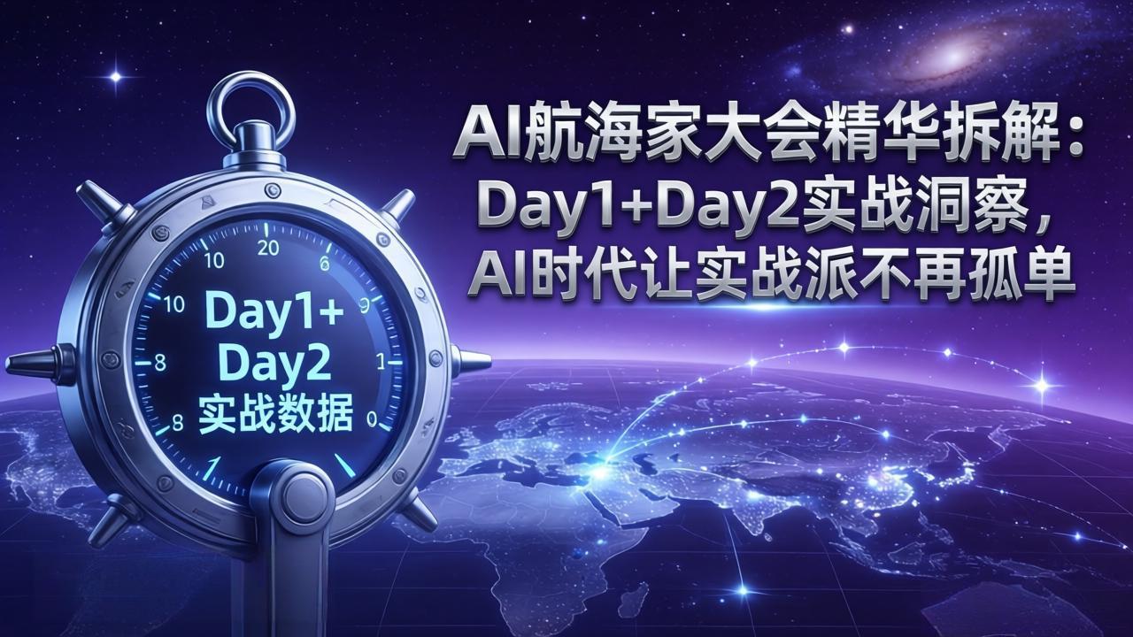 [人工智能]（17867期）AI航海家大会精华拆解：Day1+Day2实战洞察，AI时代让实战派不再孤单