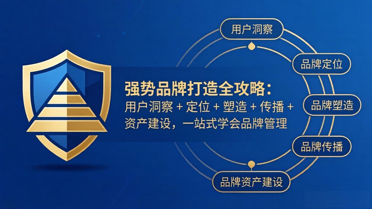 [创业项目]（17889期）强势品牌打造全攻略：用户洞察 + 定位 + 塑造 + 传播 + 资产建设，一站式学会品牌管理-第1张图片-智慧创业网