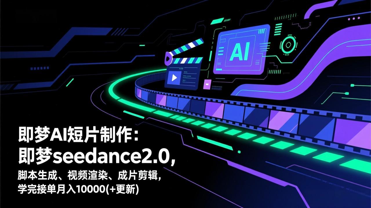 [人工智能]（17969期）即梦AI 短片制作(更新)：即梦seedance2.0，脚本生成、视频渲染、成片剪辑，学完接单月入10000+