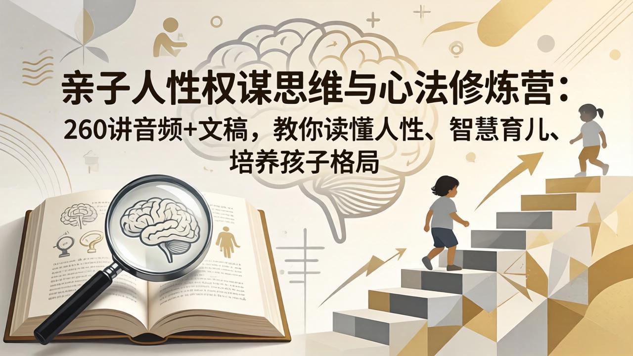 [投资理财]（18076期）亲子人性权谋思维与心法修炼营：260讲音频+文稿，教你读懂人性、智慧育儿、培养孩子格局-第1张图片-智慧创业网