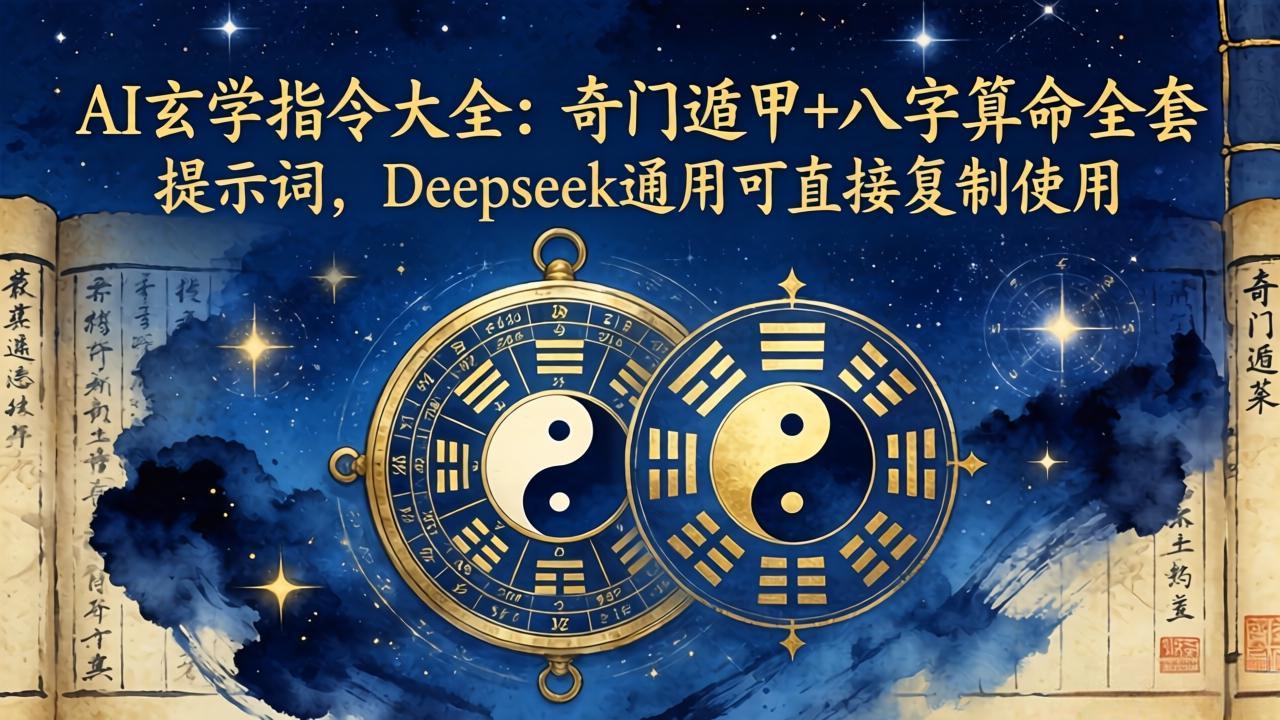 [人工智能]（18059期）AI玄学指令大全：奇门遁甲+八字算命全套提示词，Deepseek通用可直接复制使用