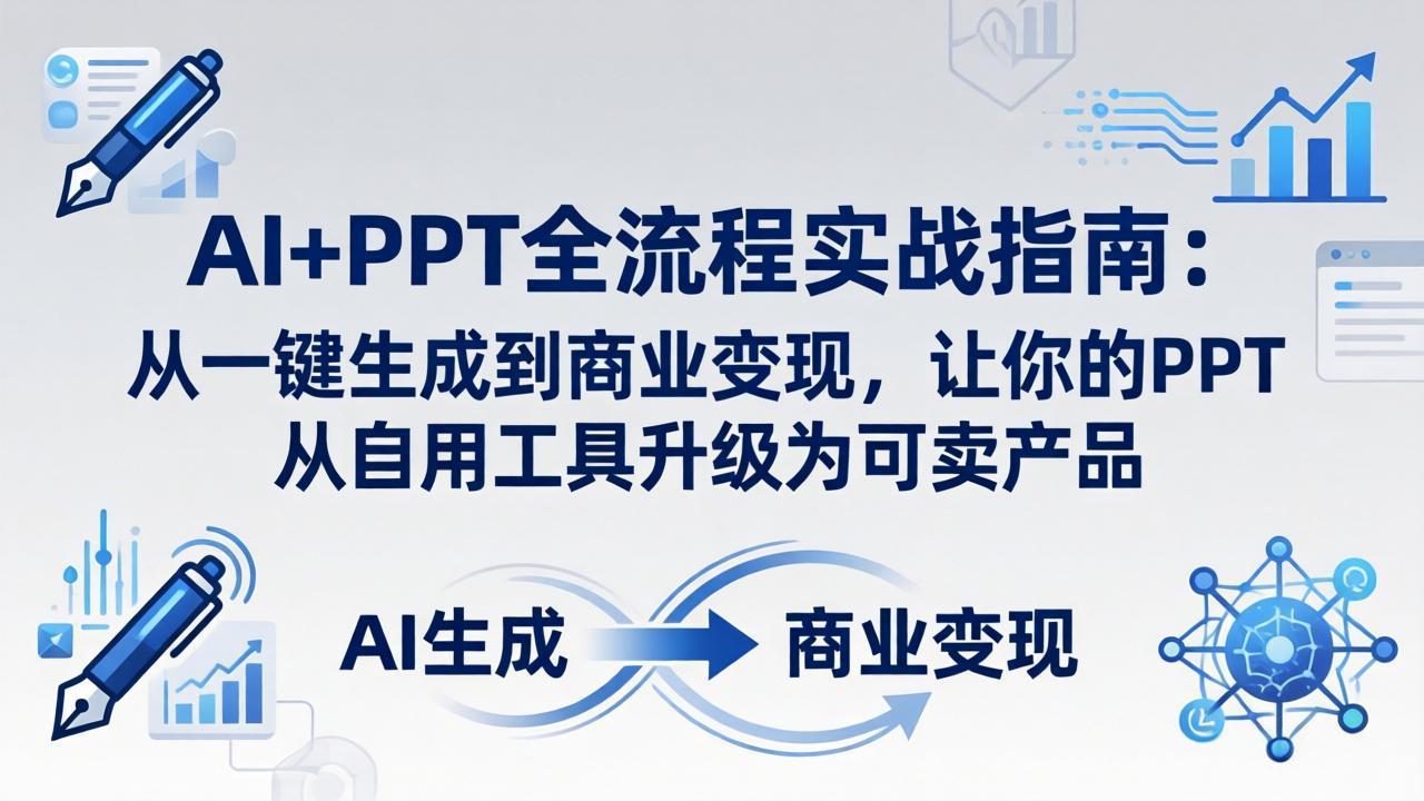 [文案写作]（18142期）AI+PPT全流程实战指南-更新4月21：从一键生成到商业变现，让你的PPT从自用工具升级为可卖产品