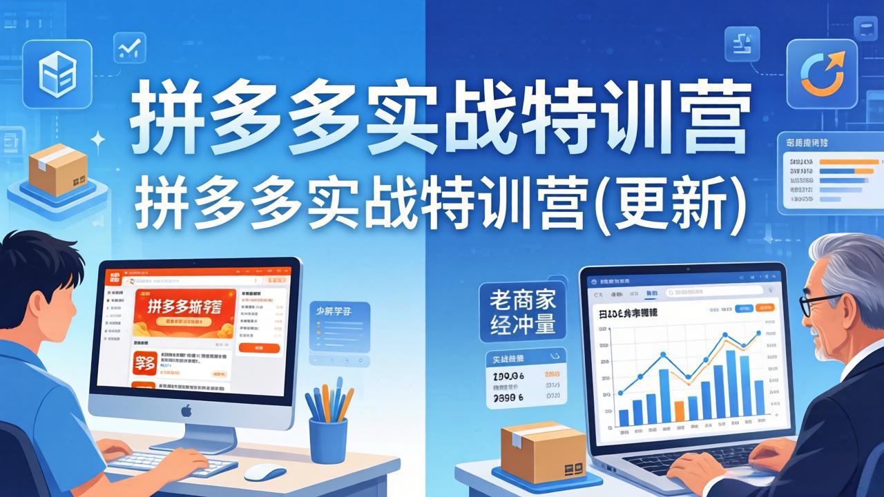 [国内电商]（18181期）拼多多实战特训营(更新4月24)：不管是新手入门或老商家冲量，都有实操方法，跟着学，少走弯路