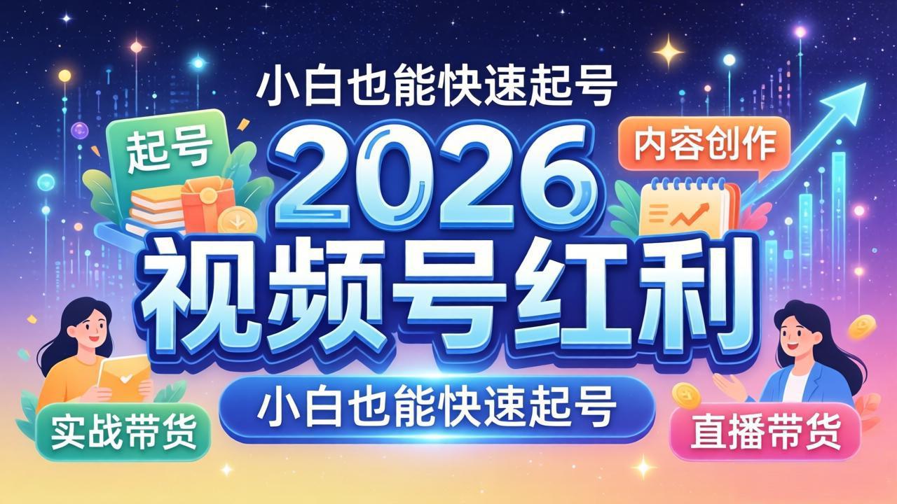 [短视频运营]（18222期）2026视频号红利实战营，大佬亲授起号、内容、直播、IP、投流、私域、矩阵全套落地打法