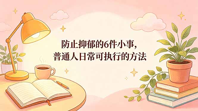 [投资理财]（18385期）付费文章：防止抑郁的6件小事，普通人日常可执行的方法