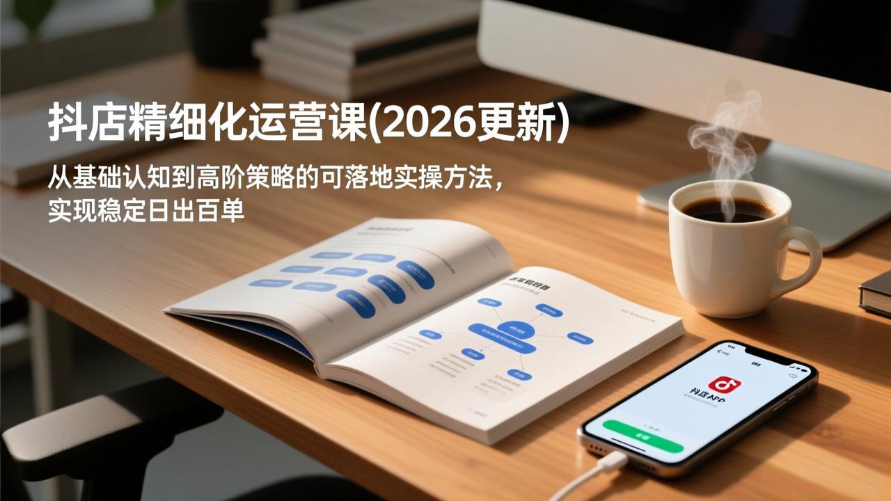 [抖音小店]（18421期）抖店精细化运营课(更新5月)，从基础认知到高阶策略的可落地实操方法，实现稳定日出百单