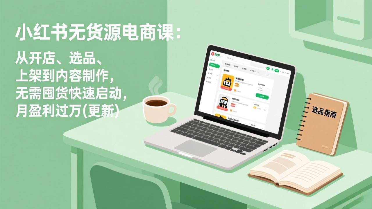 [小红书]（18420期）小红书无货源电商课(5月12更新)：从开店、选品、上架到内容制作，无需囤货快速启动，月盈利过万
