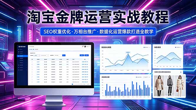 [国内电商]（18507期）2026 淘宝金牌运营实战教程，SEO权重优化万相台推广，数据化运营爆款打造全教学-第1张图片-智慧创业网