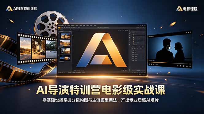 [短视频运营]（18804期）AI导演特训营电影级实战课，零基础也能掌握分镜构图与主流模型用法，产出专业质感AI短片-第1张图片-智慧创业网