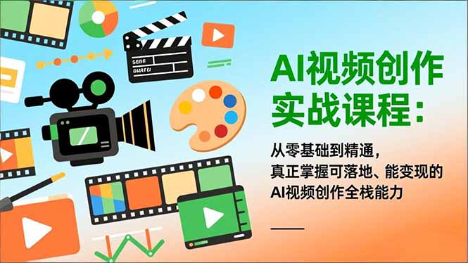 [人工智能]（16997期）AI视频创作实战课程：从零基础到精通，真正掌握可落地、能变现的AI视频创作全栈能力-第1张图片-智慧创业网