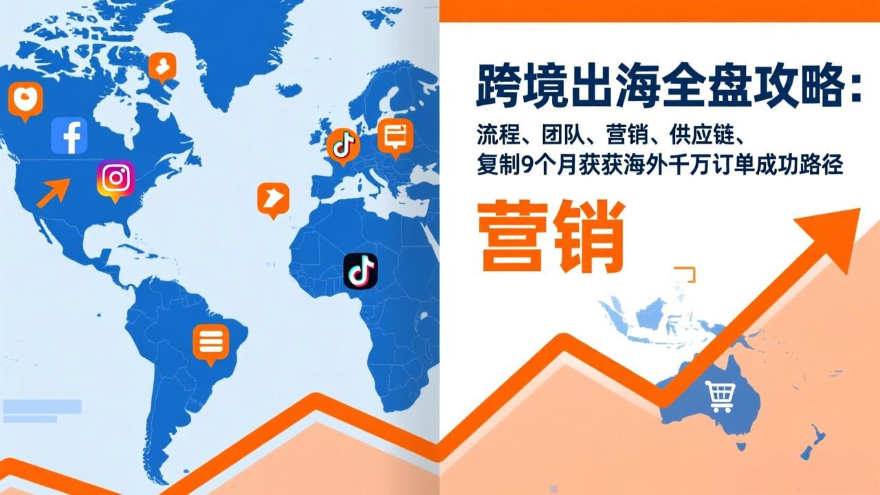 [跨境电商]（17099期）跨境出海全盘攻略：流程，团队，营销，供应链，复制9个月斩获海外千万订单成功路径