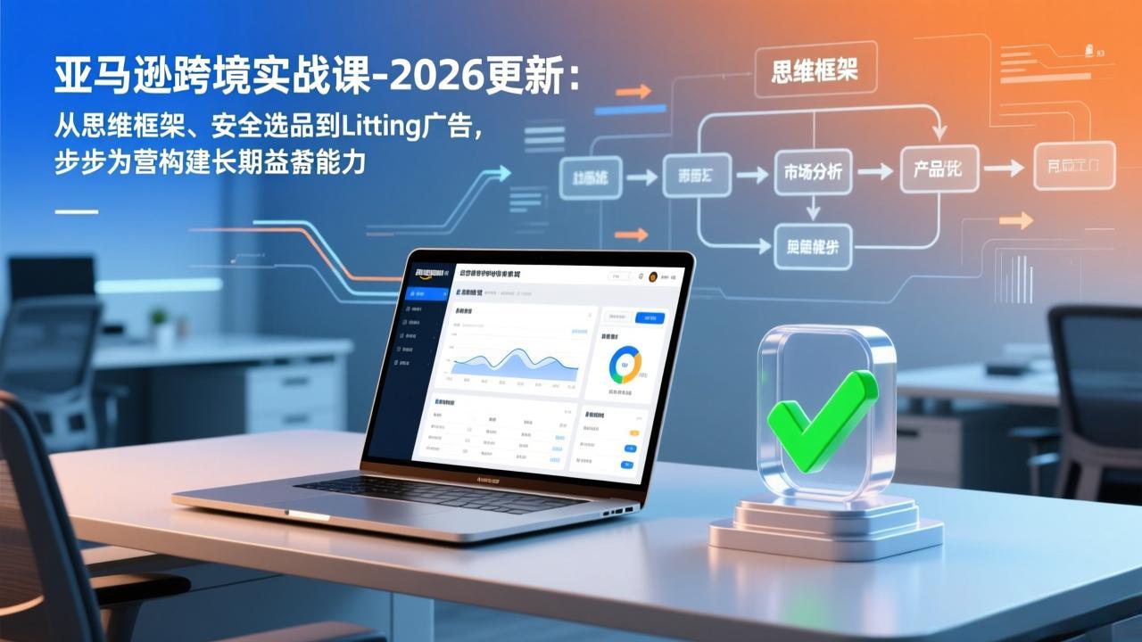 [跨境电商]（17269期）亚马逊跨境实战课-2026更新：从思维框架、安全选品到Listing广告，步步为营构建长期盈利能力