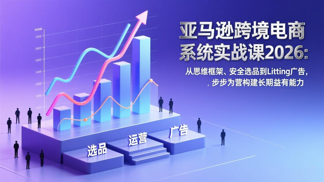 [跨境电商]（17173期）亚马逊跨境电商系统实战课2026：从思维框架、安全选品到Listing广告，步步为营构建长期盈利能力