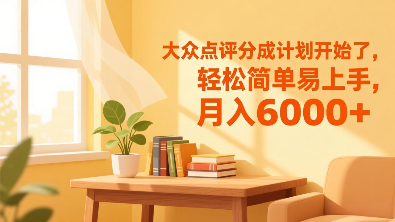 [虚拟项目]（17056期）大众点评分成计划开始了，轻松简单易上手，月入6000+