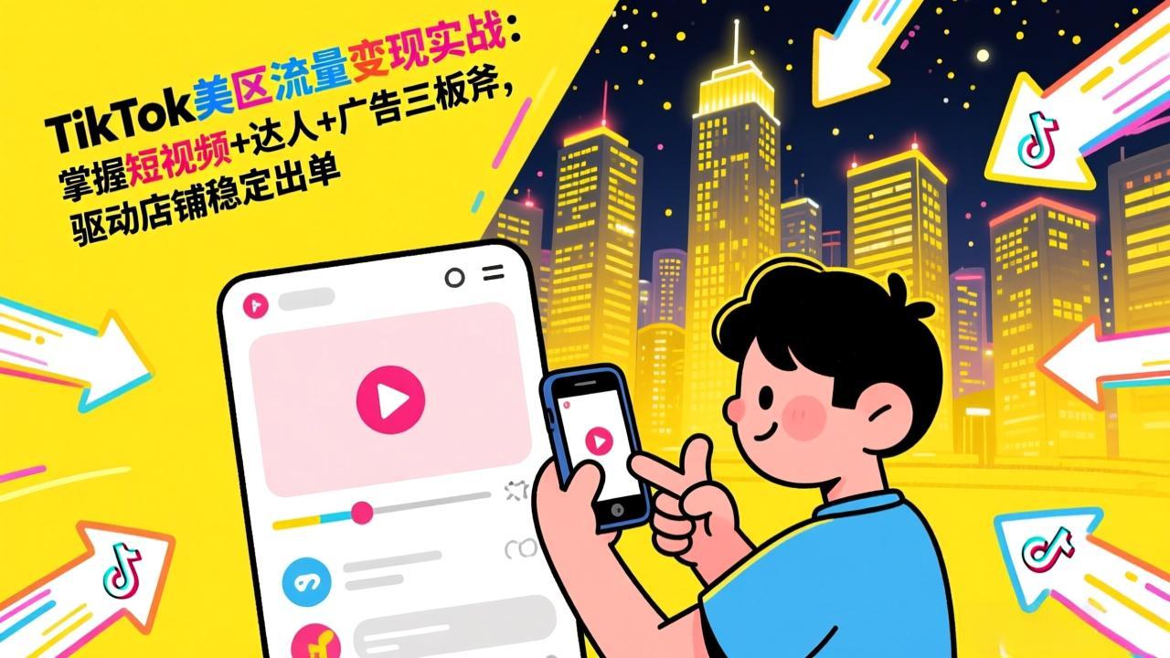 [跨境电商]（17244期）TikTok美区流量变现实战：掌握短视频+达人+广告三板斧，驱动店铺稳定出单-第1张图片-智慧创业网