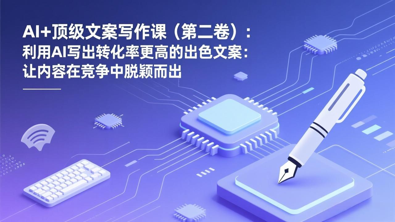[文案写作]（17382期）AI+顶级文案写作课（第二卷）：利用AI写出转化率更高的出色文案：让内容在竞争中脱颖而出