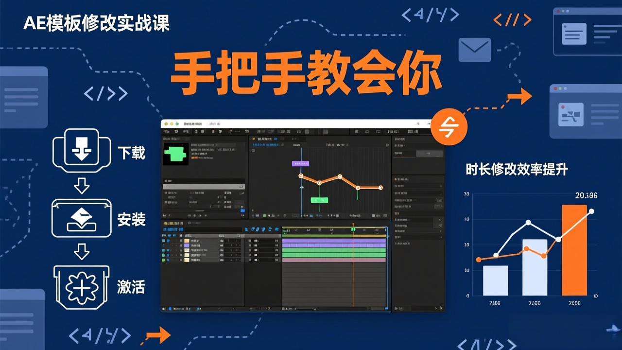 [热门给力项目]（17488期）AE模板修改实战课从0到1，软件安装插件缺失跟踪时长修改全流程手把手教会你