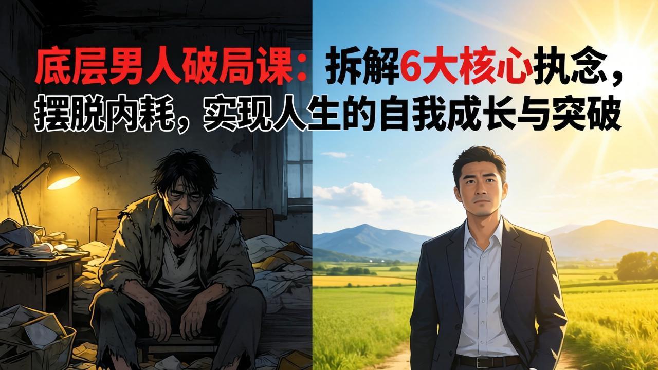 [创业项目]（17747期）付费文章：底层男人破局课：拆解 6 大核心执念，摆脱内耗，实现人生的自我成长与突破
