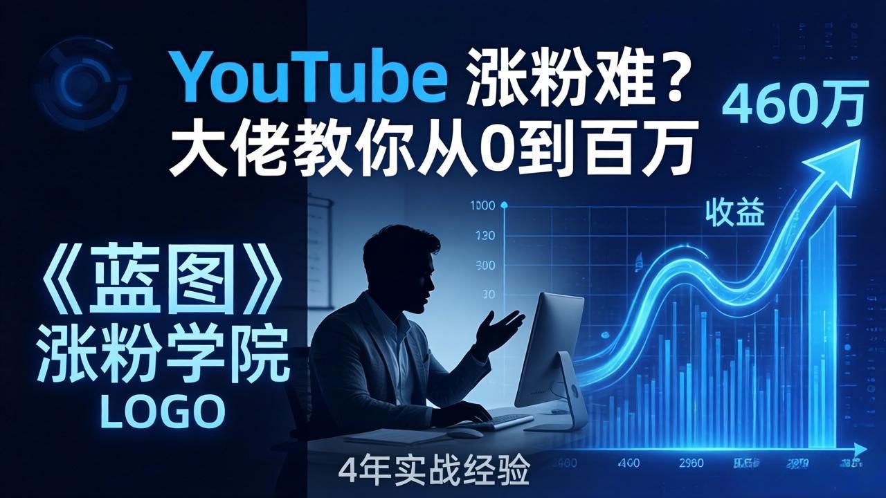 [国外项目]（17836期）YouTube 涨粉难？《蓝图涨粉学院》：4 年赚 460 万的大佬教策略，从0到百万有路径！-第1张图片-智慧创业网