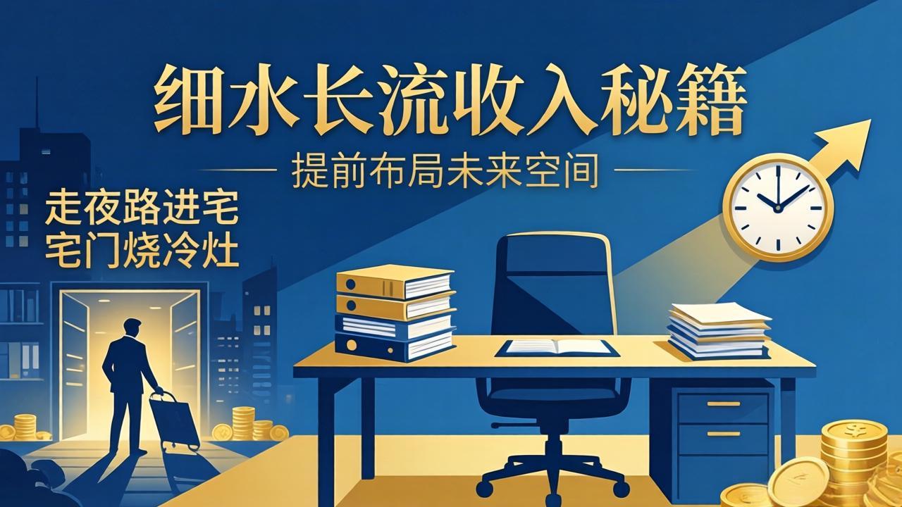 [投资理财]（17836期）某付费文章：细水长流收入秘籍：走夜路进宅门烧冷灶，提前布局未来空间-第1张图片-智慧创业网