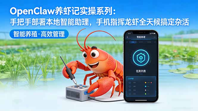 [人工智能]（17846期）OpenClaw养虾记实操系列-更新：手把手部署本地智能助理，手机指挥龙虾全天候搞定杂活