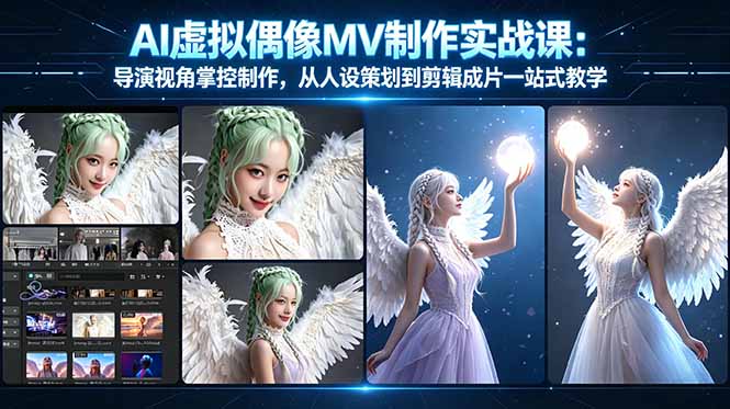 [人工智能]（17962期）AI虚拟偶像MV制作实战教学：导演视角掌控制作，从人设策划到剪辑成片一站式教学