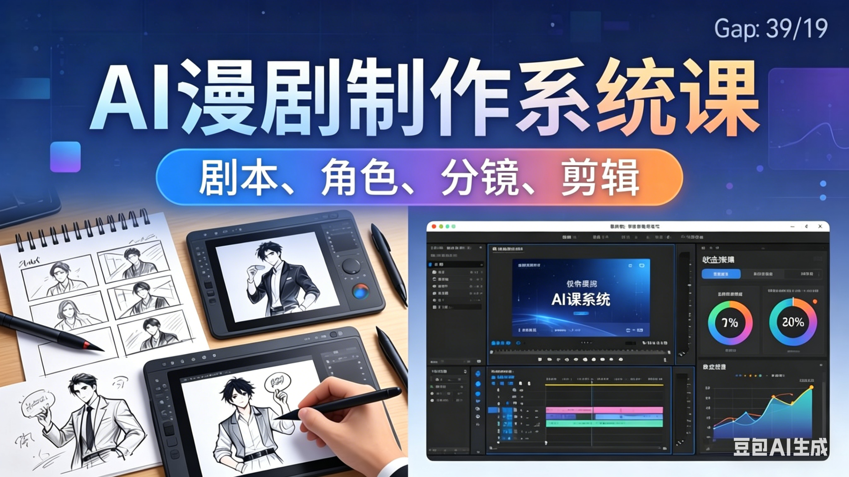 [人工智能]（18006期）AI漫剧制作系统课：0基础从0到1学会AI制作，掌握剧本、角色、分镜、剪辑全套技能，轻松做号变现