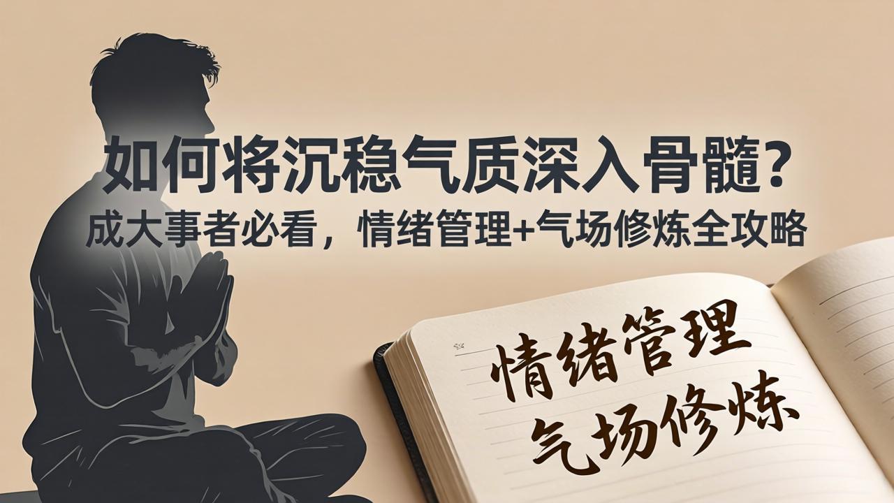 [投资理财]（18058期）付费文章：如何将沉稳气质深入骨髓？成大事者必看，情绪管理+气场修炼全攻略-第1张图片-智慧创业网