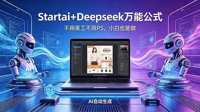 [AI人工智能]（18341期）AI自动做电商详情页：Startai+Deepseek万能公式，不用美工不用PS，小白也能做