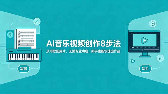 [AI人工智能]（18340期）AI音乐视频创作8步法：从写歌到成片，无需专业功底，新手也能快速出作品