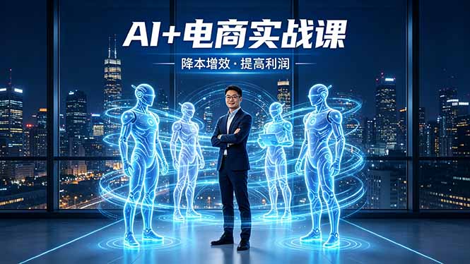 [AI人工智能]（18328期）AI+电商实战课，1人+N个AI 智能体，把SOP变AI员工，实现降本增效提高利润