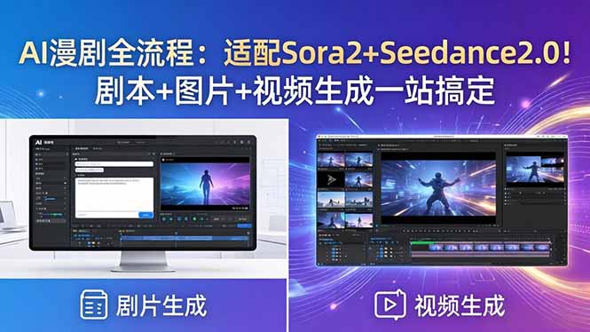 [AI人工智能]（18400期）AI漫剧全流程：适配Sora2+Seedance2.0！剧本+图片+视频生成一站搞定