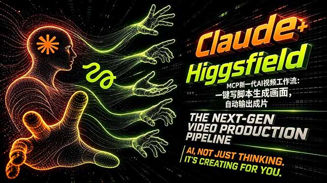 [AI人工智能]（18345期）Claude+Higgsfield MCP新一代AI视频工作流：一键写脚本生成画面，自动输出成片