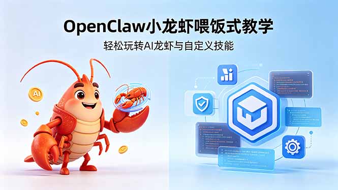 [虚拟项目]（18314期）不用懂技术！OpenClaw小龙虾喂饭式教学，轻松玩转AI龙虾与自定义技能
