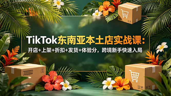 [跨境电商]（18984期）TikTok东南亚本土店实战课：开店+上架+折扣+发货+体验分，跨境新手快速入局