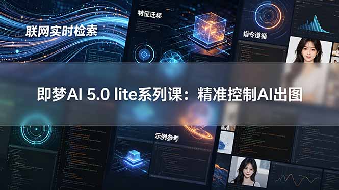 [AI人工智能]（18962期）即梦AI 5.0 lite实战课：联网实时检索+特征迁移+指令遵循+示例参考，精准控制AI出图